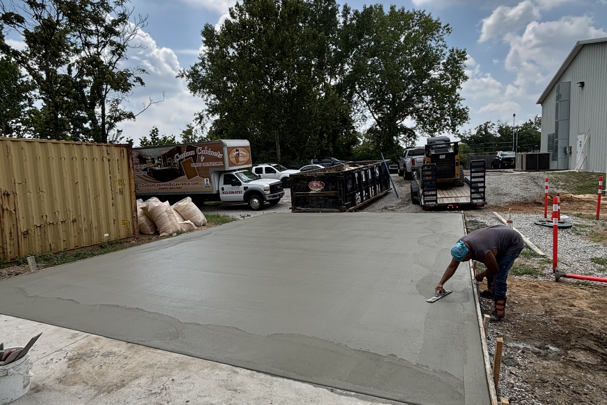 Concrete construction work